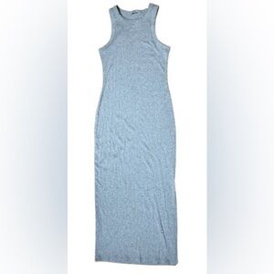 Ribbed grey Sleeveless Dress